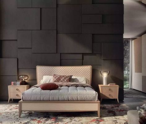 Slaapkamerset Bed 2x Nachtkastjes Design Luxe nieuw 3-delig Modern Hout