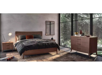 Slaapkamerset Bed 2x Nachtkastjes Commode Design Luxe Meubelen 4-delig