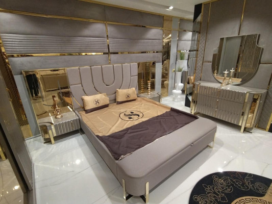 Slaapkamer set Luxe Compleet bed 2x Nachtkastje Kledingkast 4-delig
