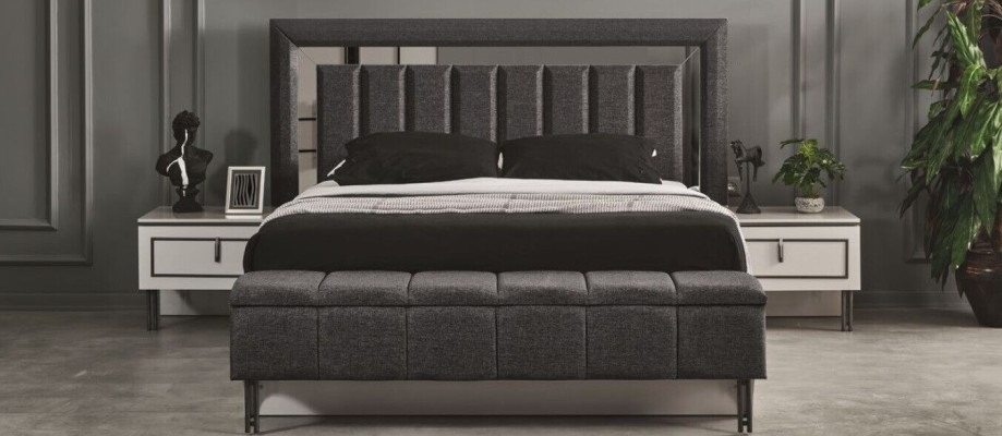 Slaapkamerset Modern Bed en 2x nachtkastjes Luxe Complete sets 3-delig