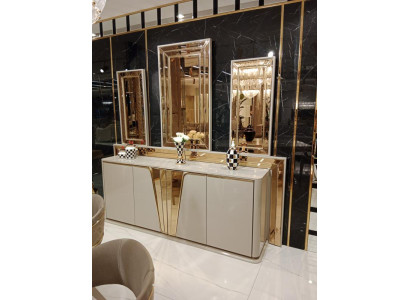 Luxe moderne commode met 3x spiegel exclusief ontwerp en hoge kwaliteit