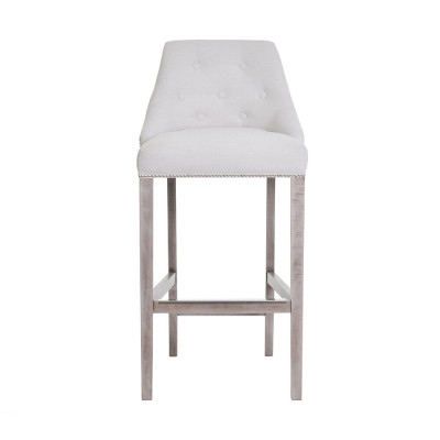 6x Barkruk Barkruk Teller Stoel Set Stoelen Gestoffeerd Chesterfield Design Stijl