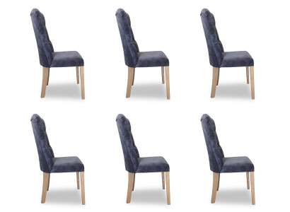 6x Stoelen Stoel Bekleding Design Chesterfield Suite Fauteuil Compleet Set