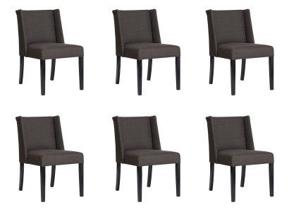 6x Stoelen Stoel Bekleding Ontwerp Lounge Club Zit Leuning Garnituur Fauteuil Nieuw