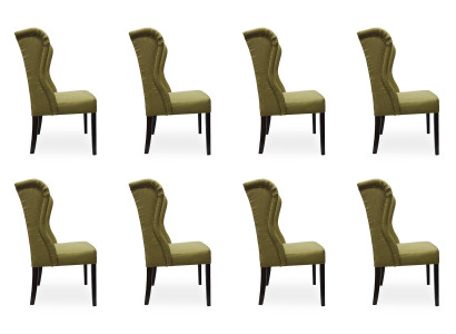 8x Ontwerp Gestoffeerde Zitstoelen Stoel Zie Opstelling Fauteuil Lounge Club Set