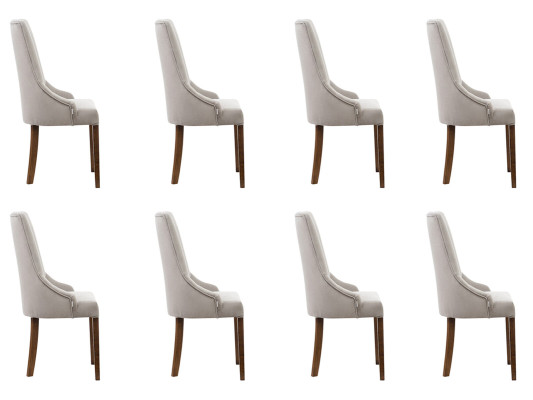 8x Ontwerpers Kussensstoelset met fauteuils volledige loungestoelen met leuning.