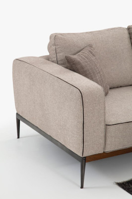 Sofa set 2-zits bankstel Beige Bankstellen Stoelen Modern Set