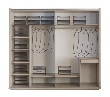 Stijlvolle witte kledingkast slaapkamerkasten luxe houten meubels.