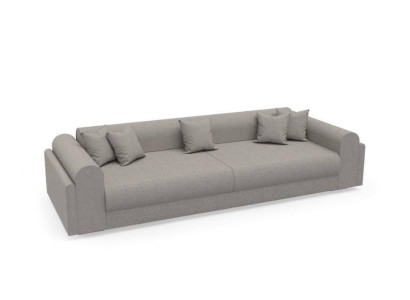 Designer Bankstel 3-zits grijs Stoffenbank Bankstellen Textiel Bank Driepersoons 240cm