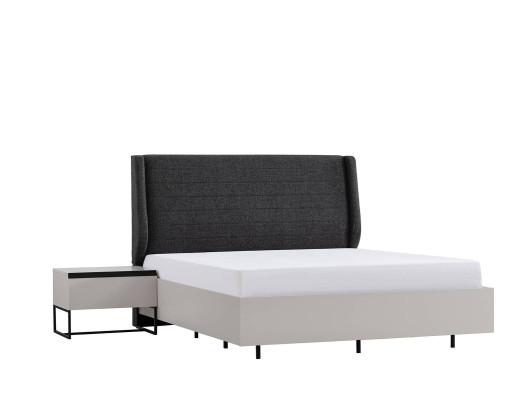 Slaapkamer set Tweepersoonsbed Bed Nachtkastjes Hout Set 7-delig Wit