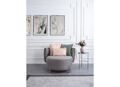 Grijze gestoffeerde fauteuil woonkamer enkele stof fauteuil lounge meubels