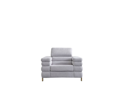 Grijze moderne fauteuil gestoffeerde eenzitter woonkamer meubilair 1-zits