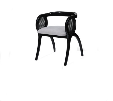 Grijze-zwarte designstoel Luxe eetkamerstoelen voor één persoon