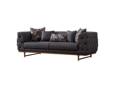 Zwarte Chesterfield bank Designer slaapfunctie Woonkamer 3-zits