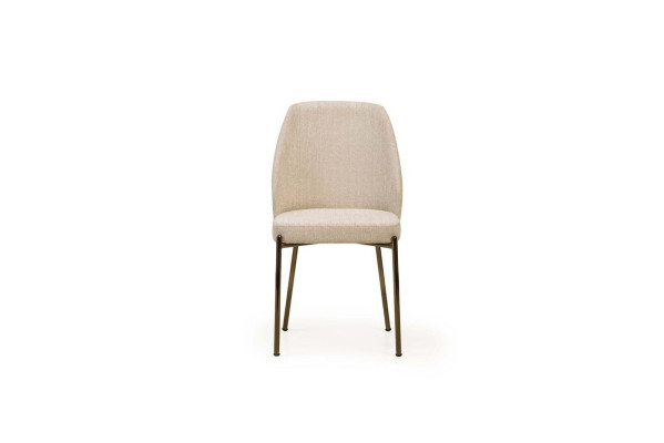 Exclusieve beige eetkamerstoelen Compleet x6 gestoffeerde keukenstoelen set