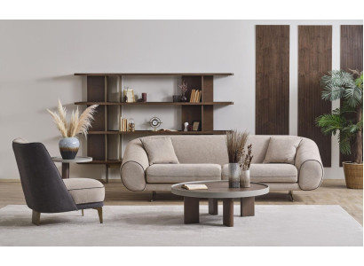 Woonkamer meubelontwerper 3+1 zits luxe fauteuil salontafel bijzettafel