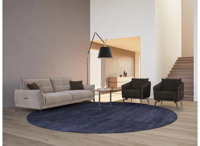 Luxe bankstel driepersoons bank meubel 2x fauteuil bankstel bekleding meubels 4-delige set.