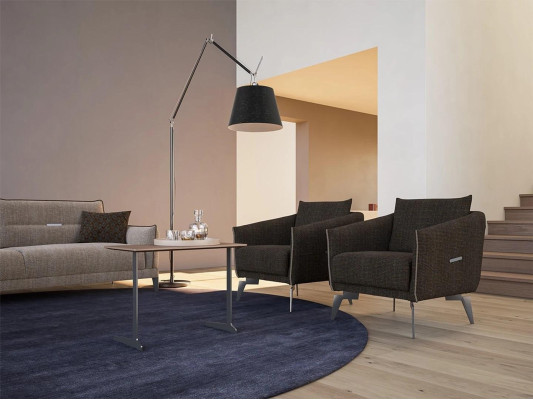 Luxe bankstel driepersoons bank meubel 2x fauteuil bankstel bekleding meubels 4-delige set.
