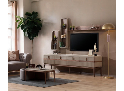 Designer RTV-Lowboard Luxe planken Stijlvolle woonkamer houten meubels