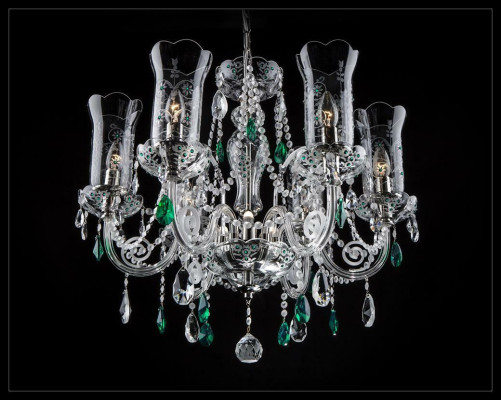 Ontwerp Bohemen Kroonluchter Plafondlampen Blauw Kristal Lamp Verlichting