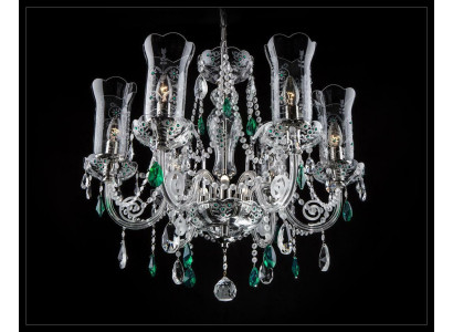 Ontwerp Bohemen Kroonluchter Plafondlampen Blauw Kristal Lamp Verlichting
