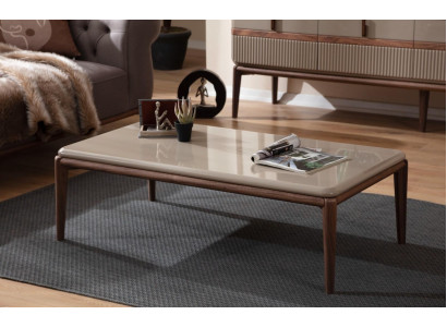 Bruine houten salontafel Woonkamer Designmeubelen Luxe Stijlvolle tafels