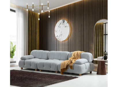 Sofa 3 zits driepersoons Modern Stof Grijs Bankstellen Design Woonkamer Nieuw