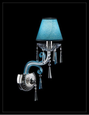 Bohemia wandlamp Blauwe kroonluchter Lamp Lampenwereld Wandlamp Lampen
