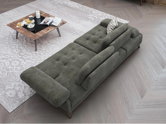 Grijze bank Tweezits bank Meubels Luxe woonkamer Bekleding Stof