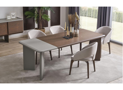 Moderne eetgroep Designer Eettafel 4x Stoelen 5-delige Stijlvolle Set Nieuw