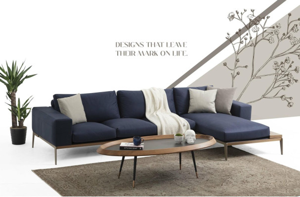 Hoekbank L-vorm Bank Woonkamer Grijs Modern Stof Bankstellen Zits Ontwerp