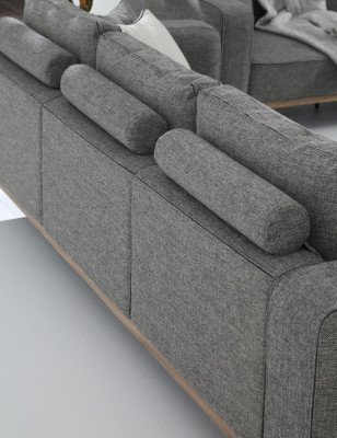 Vierzitsbank 4-zits stoffen bankstellen modern design woonkamer grijs