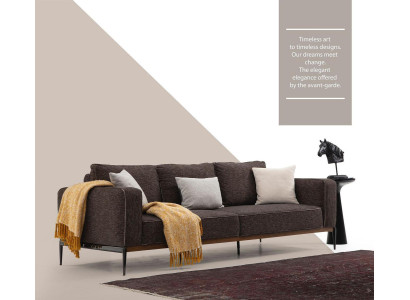Vierzitsbank 4-zits Stoffen banken Modern design Woonkamer Grijs