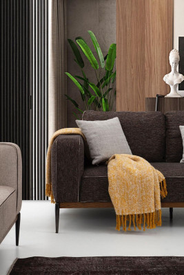 Vierzitsbank 4-zits Stoffen banken Modern design Woonkamer Grijs