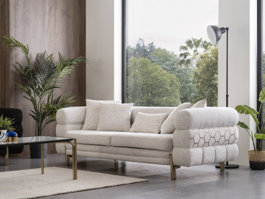 Witte driezits luxe 3-zits woonkamer-designerbankstellen