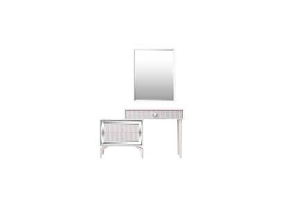 Console tafel kaptafel dressoir spiegel set 2-delig wit