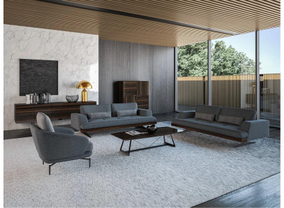 Bankstel Bank Luxe Set van 4 moderne bankstellen en fauteuils met design salontafel