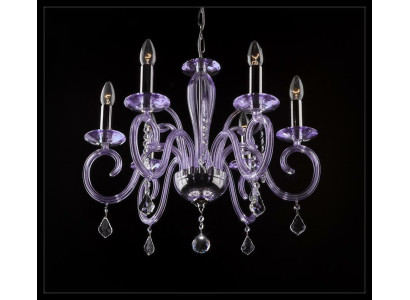Bohemen Moderne Kroonluchters Licht Plafondverlichting Kroonluchter Kristal Mauve Lamp