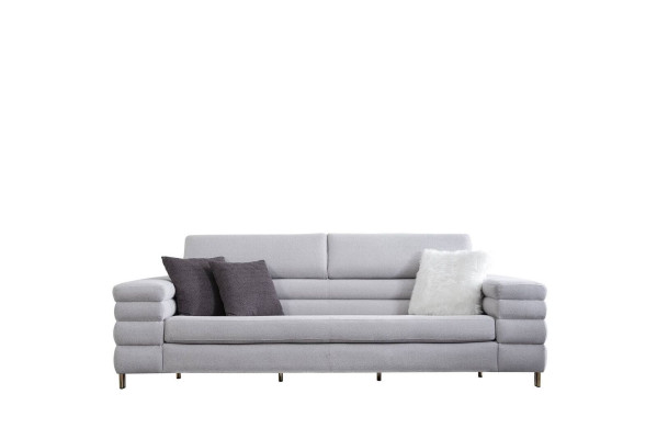 Grijze driezits luxe 3-zits bank woonkamer meubels houten frame bankstel