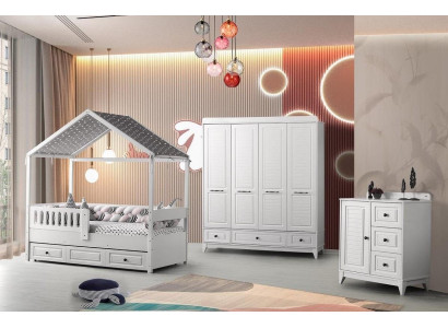 Modern Complete Youth Room Luxury Children's Room Set 3-piece White Color new удаление  Moderne Complete Jeugdkamer Luxe Kinderkamerset 3-delig Wit Kleur nieuw удаление