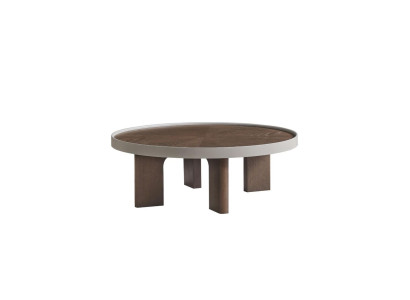 Bruine woonkamer Ronde salontafel Designer houten tafel Ronde tafels Nieuw