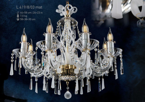 Kristallen kroonluchter, hanglampen, licht plafondlamp, Bohemen.