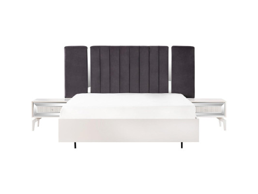 Tweepersoonsbed set slaapkamer Wit bedframe set 3-delig nachtkastjes