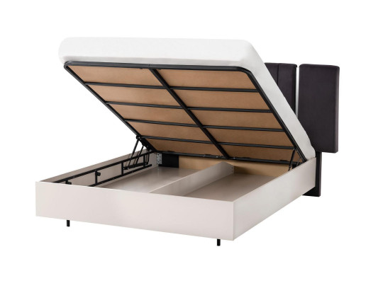 Tweepersoonsbed set slaapkamer Wit bedframe set 3-delig nachtkastjes