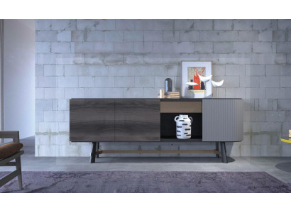Dressoir houten dressoir buffetkast kast eetkamer modern zwart