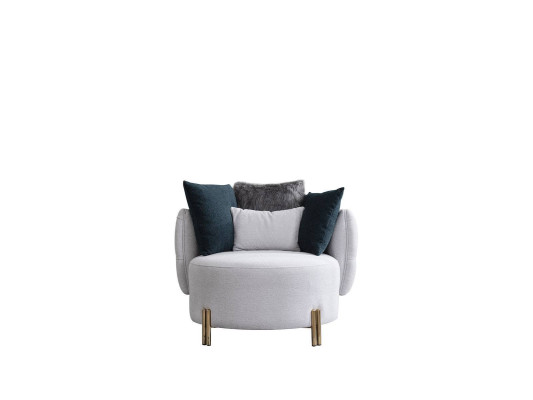 Witte textiel fauteuil luxe eenzitter designer woonkamer fauteuil