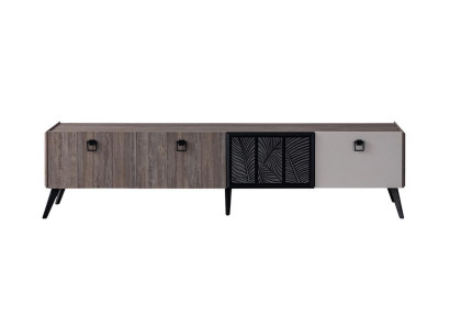 Dressoir woonkamer tv-standaard RTV laag sideboard kast hout grijs commode