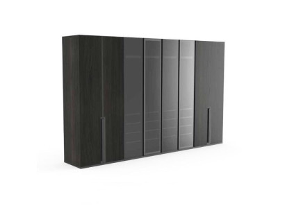 Kledingkast Slaapkamer Luxe Kasten 8-deurs Zwart Kast