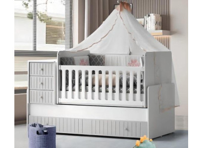 Stijlvol gezellig kinderbed voor een rustgevende slaap Luxueus Grijs verwijdering