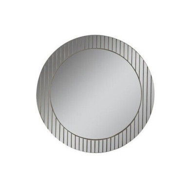Grijze ronde spiegel Designer gangspiegel Moderne decoratiespiegel Luxe meubels